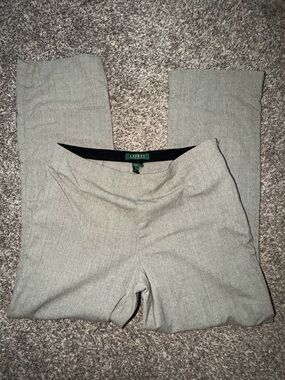 Ralph Lauren Gray Straight-Leg Dress Pants